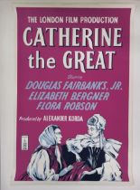 Catherine The Great, 1934, UK One Sheet film poster, 68.6 x 101.6 cm Rolled