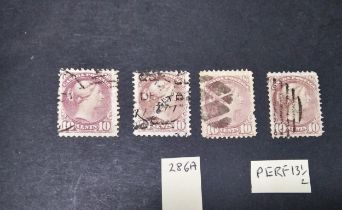 AA Canada, 1873, perf 13 and half, mixed used, cat £1,500