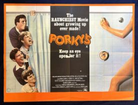 Porky's, 1981, UK Quad film poster, size 40 x 30 inches, and Porky's Revenge!, 1985, UK Quad film