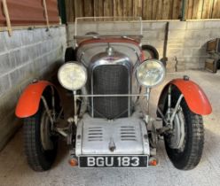 1934 Lagonda Rapier Registration number BGU 183 Chassis number D10671 Red and aluminium with a tan