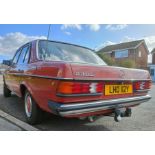 1983 Mercedes-Benz 230E W123 Being sold without reserve Registration number LHO 112Y Orange