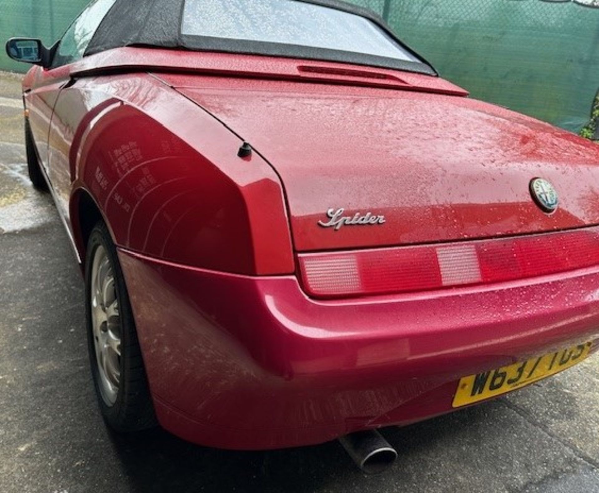 2000 Alfa Romeo Spider Lusso TS Spider Registration number W637 TGS Red with a black interior MOT - Image 3 of 14