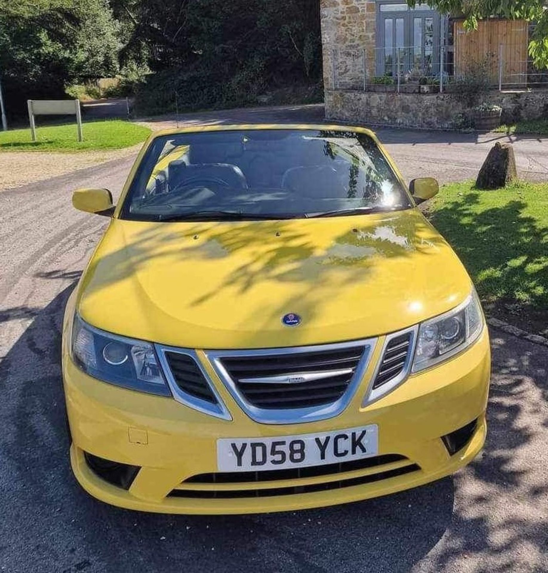 2009 Saab 9-3 Vector 1.8 Convertible Registration number YD58 YCK Saffron yellow with a black - Image 3 of 12