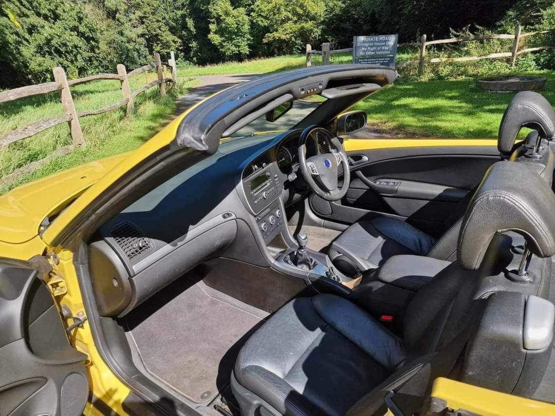 2009 Saab 9-3 Vector 1.8 Convertible Registration number YD58 YCK Saffron yellow with a black - Image 10 of 12