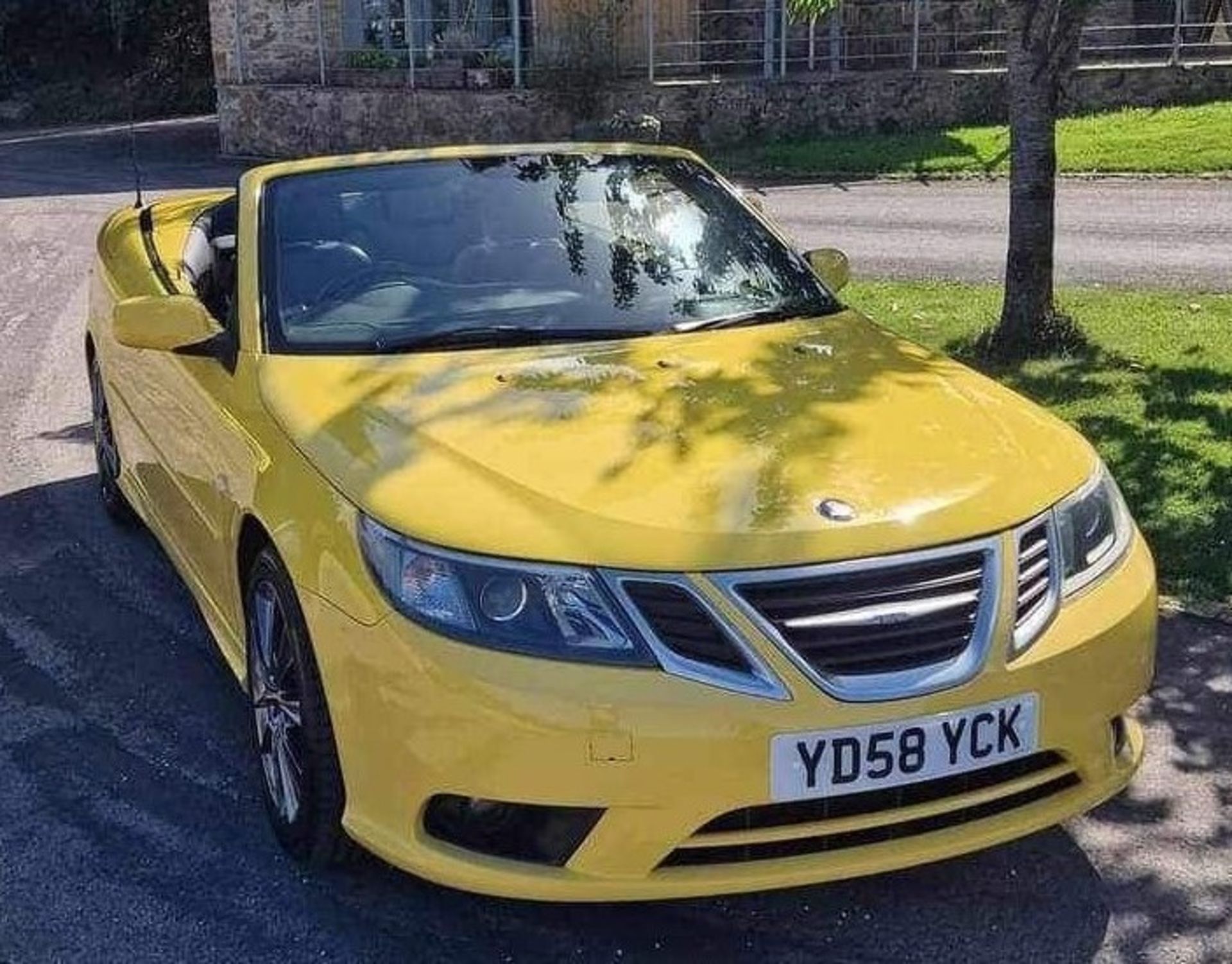 2009 Saab 9-3 Vector 1.8 Convertible Registration number YD58 YCK Saffron yellow with a black - Image 4 of 12
