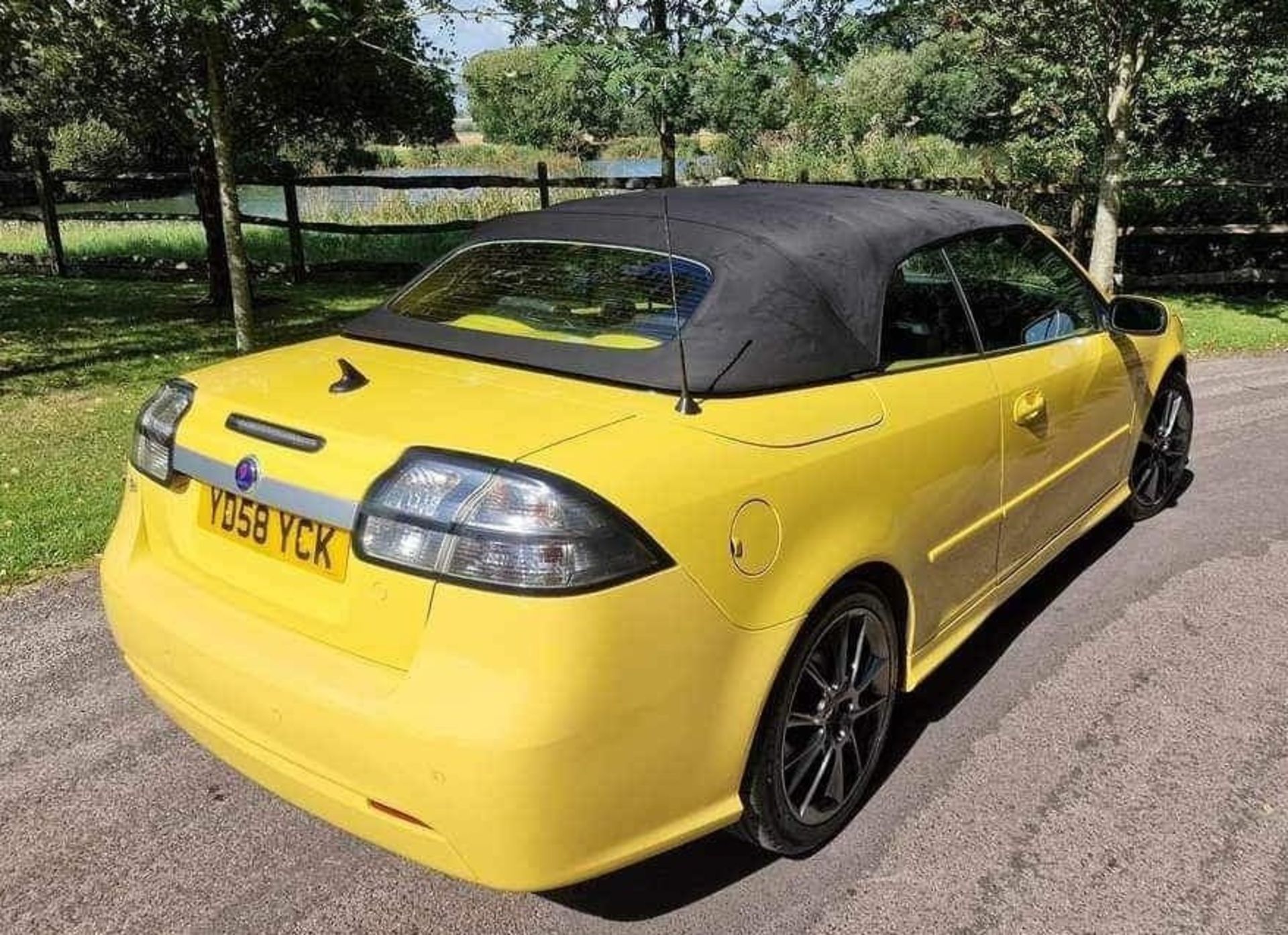 2009 Saab 9-3 Vector 1.8 Convertible Registration number YD58 YCK Saffron yellow with a black