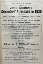 A Wisden Cricketers' Almanack, 1930 Provenance:  From the Harry Brewer Cricket Memorabilia