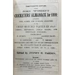 A Wisden Cricketers' Almanack, 1899 Provenance:  From the Harry Brewer Cricket Memorabilia