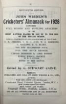 A Wisden Cricketers' Almanack, 1928 Provenance:  From the Harry Brewer Cricket Memorabilia