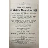 A Wisden Cricketers' Almanack, 1924 Provenance:  From the Harry Brewer Cricket Memorabilia