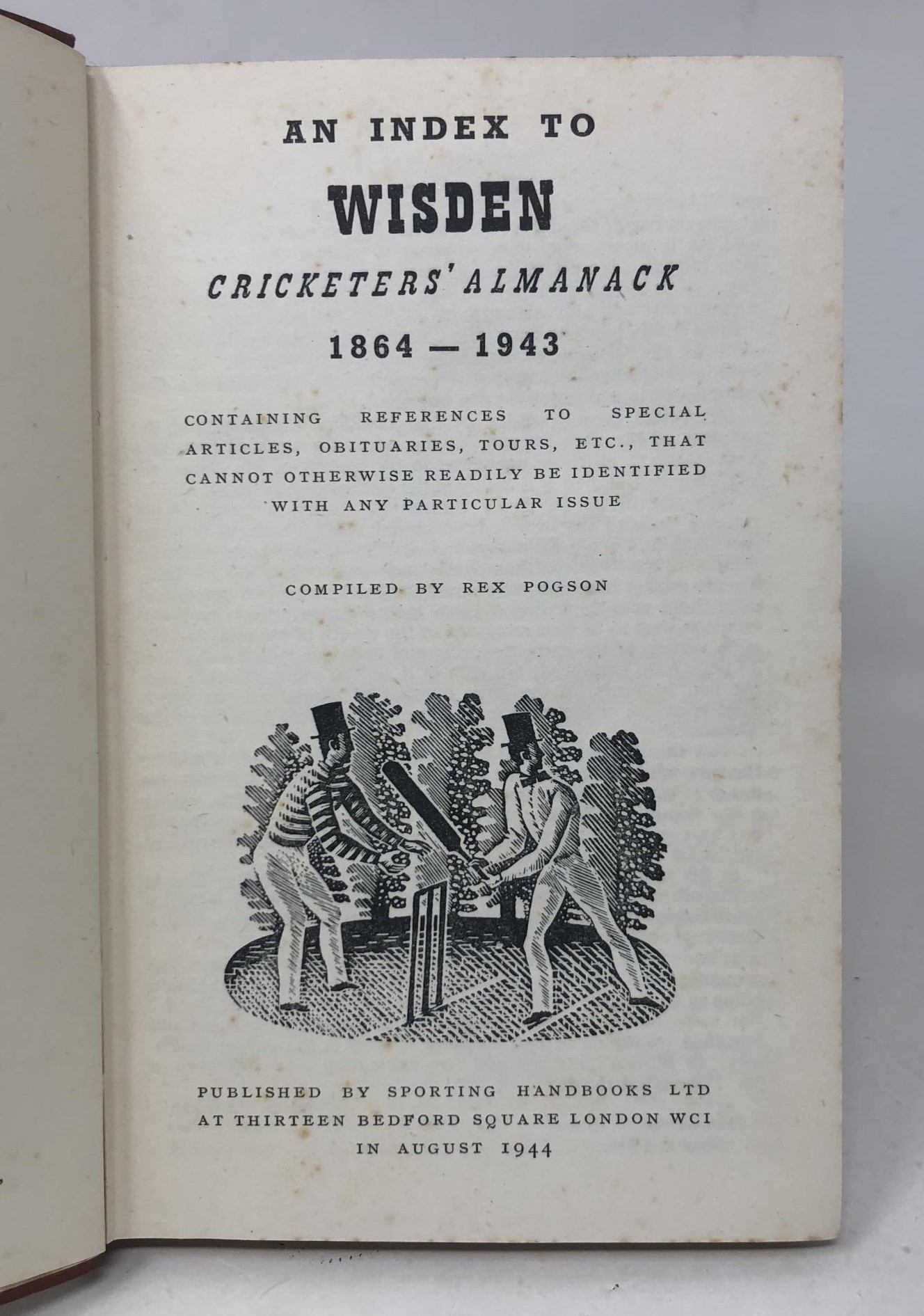 A Wisden Cricketers' Almanack, 1924, and an Index to Wisden (1964-1943) (2) Provenance:  From the - Image 5 of 8