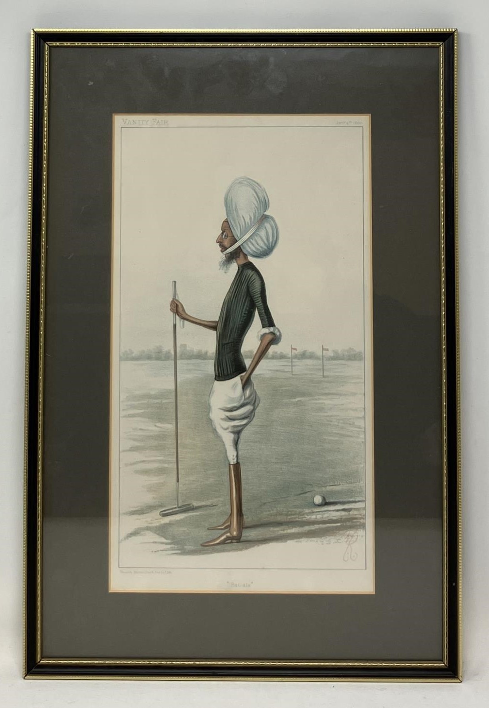 A Spy cricketing print, A Handled Fighter, 35 x 21 cm, and another Patiala, 37 x 20 cm (2) - Image 2 of 2