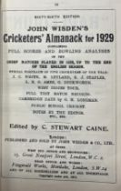 A Wisden Cricketers' Almanack, 1929 Provenance:  From the Harry Brewer Cricket Memorabilia
