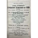 A Wisden Cricketers' Almanack, 1929 Provenance:  From the Harry Brewer Cricket Memorabilia