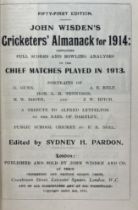 A Wisden Cricketers' Almanack, 1914 Provenance:  From the Harry Brewer Cricket Memorabilia