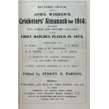 A Wisden Cricketers' Almanack, 1914 Provenance:  From the Harry Brewer Cricket Memorabilia