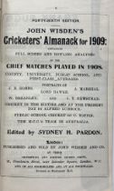 A Wisden Cricketers' Almanack, 1909 Provenance:  From the Harry Brewer Cricket Memorabilia