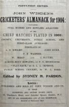 A Wisden Cricketers' Almanack, 1904 Provenance:  From the Harry Brewer Cricket Memorabilia