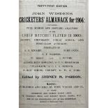 A Wisden Cricketers' Almanack, 1904 Provenance:  From the Harry Brewer Cricket Memorabilia