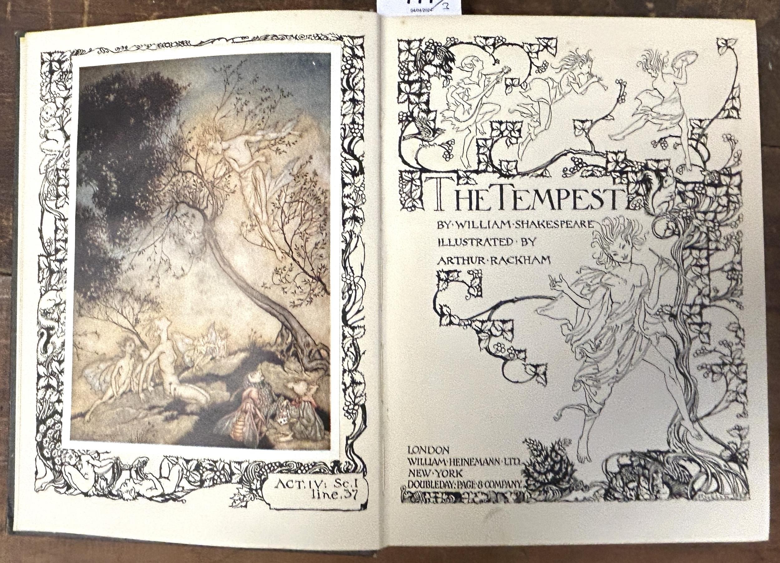 The Tempest, illustrated by Arthur Rackham, The Queens Book For the Red Cross, and The Princess