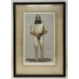 A Spy cricketing print, Cricket, 34 x 22 cm Provenance:  From the Harry Brewer Cricket Memorabilia