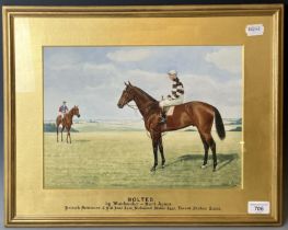 Isaac Cullin (a. 1881-1947) study of a racehorse, Bolted, by Matchmaker - Dark Agnes TDO race, £