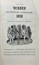 A Wisden Cricketers' Almanack, 1938 Provenance:  From the Harry Brewer Cricket Memorabilia