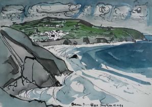 Tony Giles (British 1925-1994), St Agnes Beacon From Cligga, watercolour, signed and dated 15 11 93,
