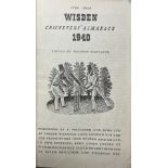 A Wisden Cricketers' Almanack, 1940 Provenance:  From the Harry Brewer Cricket Memorabilia