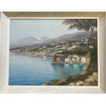 20th century, Italian school, Sorrento, oil on canvas, indistinctly signed, 43 x 58 cm