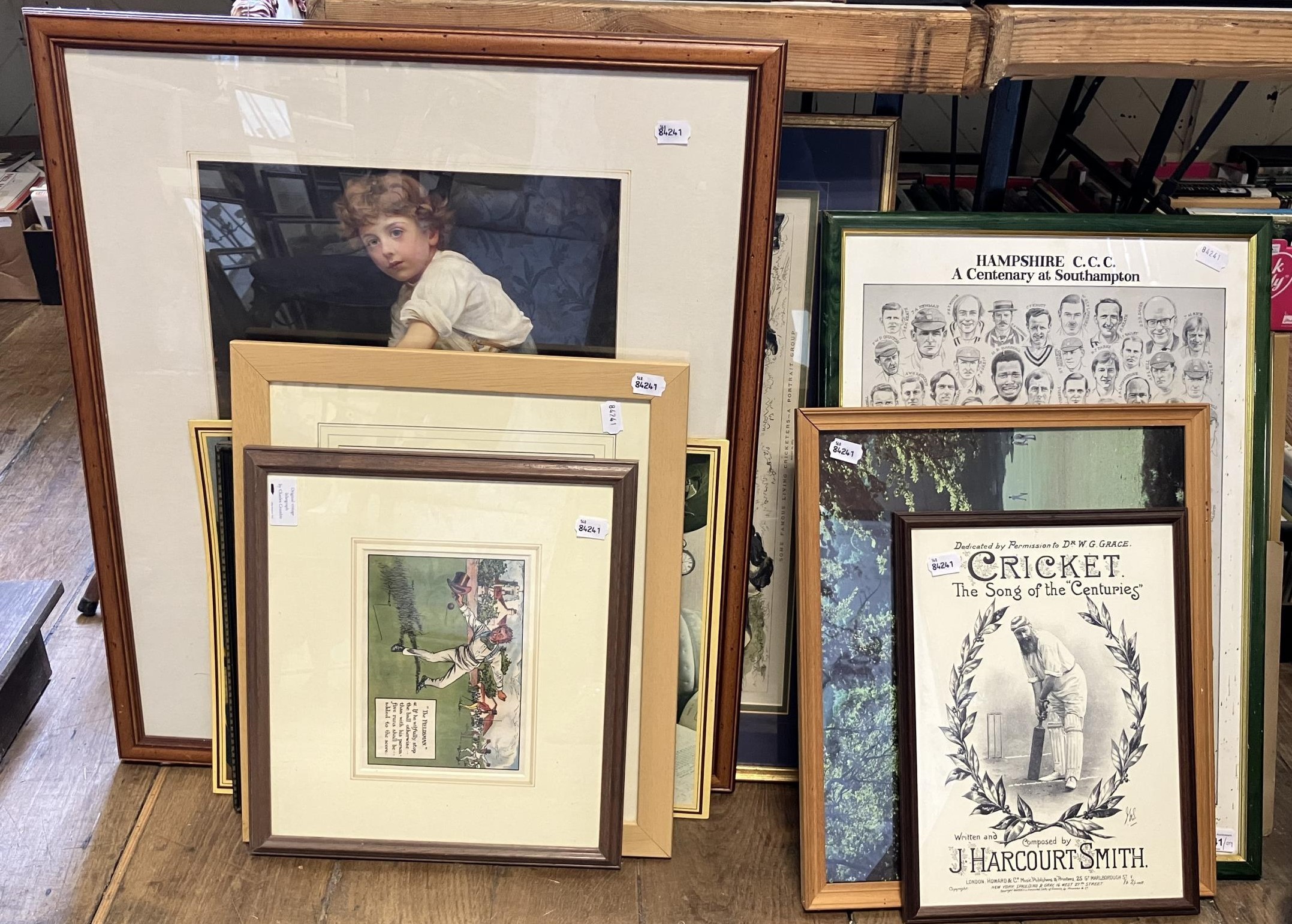 Assorted cricketing prints (qty) Provenance:  From the Harry Brewer Cricket Memorabilia Collection - Image 3 of 3