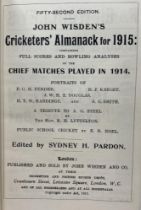 A Wisden Cricketers' Almanack, 1915 Provenance:  From the Harry Brewer Cricket Memorabilia