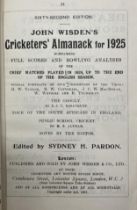 A Wisden Cricketers' Almanack, 1925 Provenance:  From the Harry Brewer Cricket Memorabilia