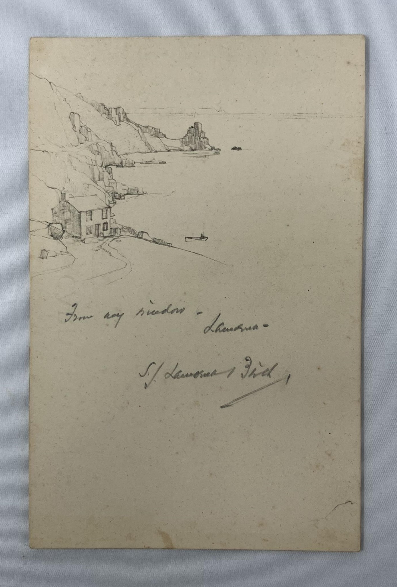 A postcard, signed by the Cornish artist Samuel John Lamorna Birch (1869-1955) and another (2) - Image 3 of 4