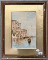 M Martino, Venice, watercolour, signed, 36 x 23 cm