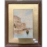 M Martino, Venice, watercolour, signed, 36 x 23 cm