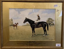 Isaac Cullin (a. 1881-1947) study of a racehorse, All Black, by Callinule - Vortex, Ascot Derby 1M