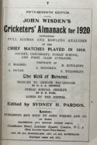 A Wisden Cricketers' Almanack, 1920 Provenance:  From the Harry Brewer Cricket Memorabilia