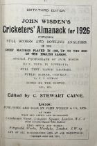 A Wisden Cricketers' Almanack, 1926 Provenance:  From the Harry Brewer Cricket Memorabilia