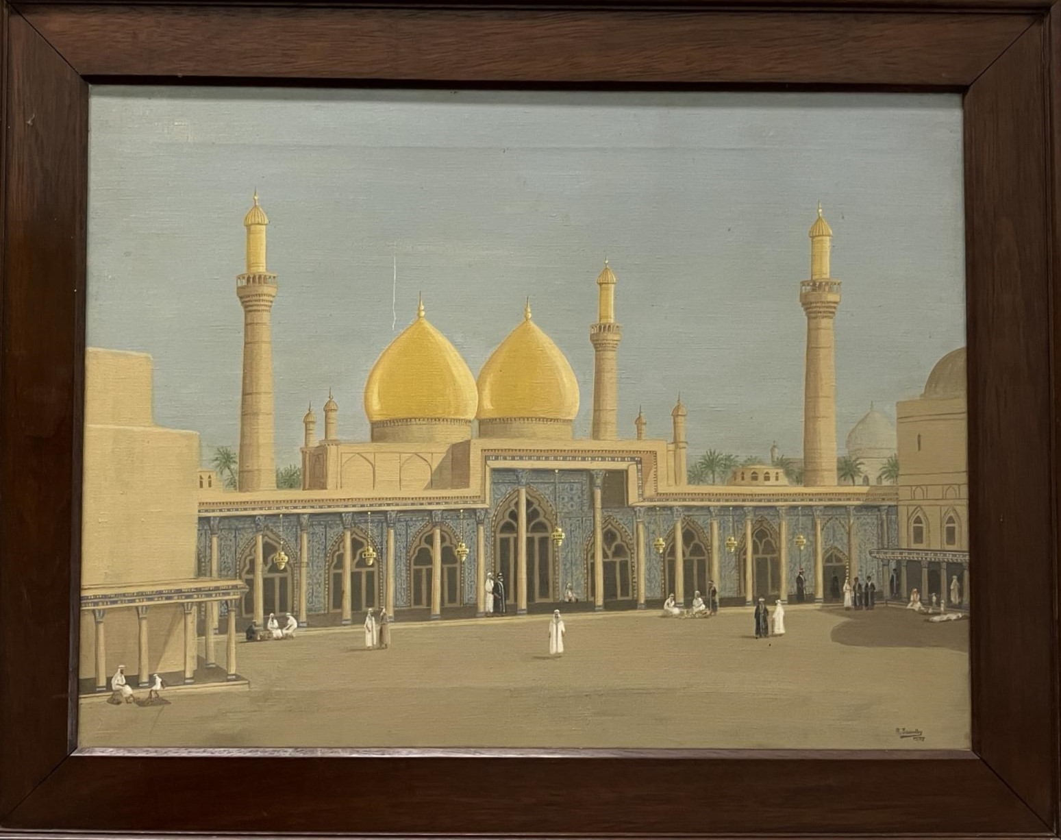 Robert Saundby, a mosque, oil on canvas, signed and dated 1937, 44.5 x 60 cm