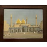 Robert Saundby, a mosque, oil on canvas, signed and dated 1937, 44.5 x 60 cm