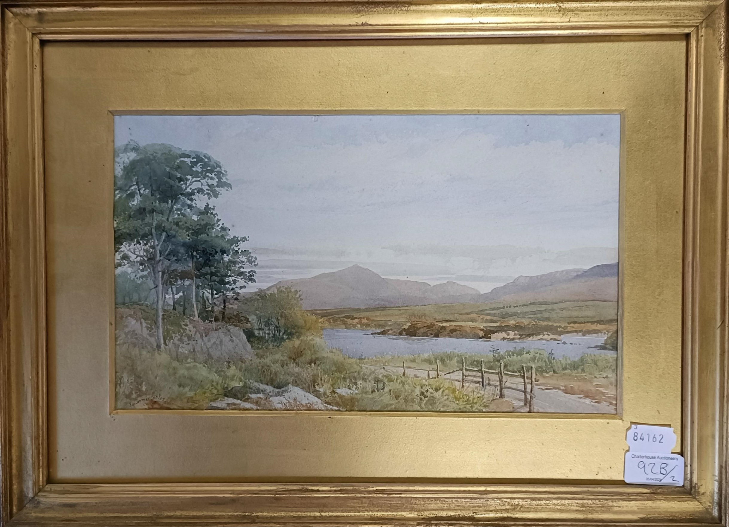 John Somerscales, landscape, watercolour, signed, 20 x 33 cm and a watercolour landscape with cattle - Image 3 of 4