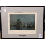 Claude Rowbotham, print, The lights of London 1917, signed in pencil, dated, 23 x 33 cm
