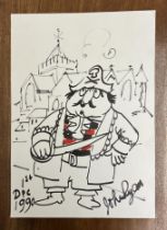 John Ryan, a cartoon of Captain Pugwash, signed and dated 1st Dec 1990, 43 x 30 cm, unframed