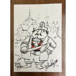 John Ryan, a cartoon of Captain Pugwash, signed and dated 1st Dec 1990, 43 x 30 cm, unframed