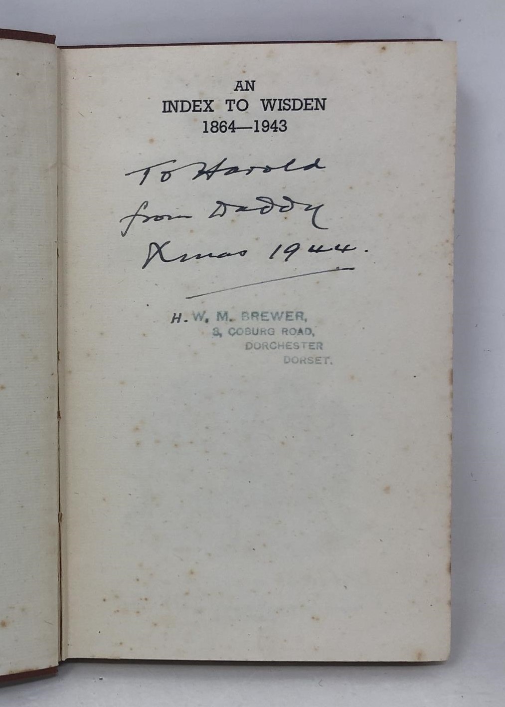 A Wisden Cricketers' Almanack, 1924, and an Index to Wisden (1964-1943) (2) Provenance:  From the - Image 4 of 8