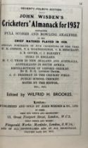 A Wisden Cricketers' Almanack, 1937 Provenance:  From the Harry Brewer Cricket Memorabilia