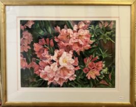Ann Buckon, still life of flowers, watercolour, signed, 50 x 70 cm