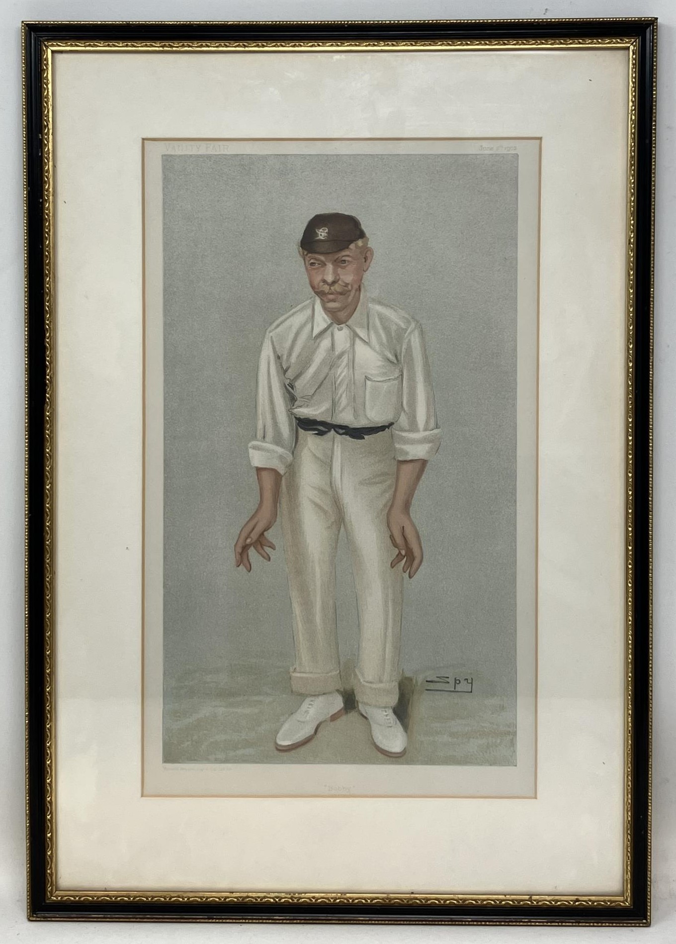 A Spy cricketing print, Tom, 38 x 26 cm, and another, Bobby, 34 x 21 cm (2) Provenance:  From the - Image 2 of 2