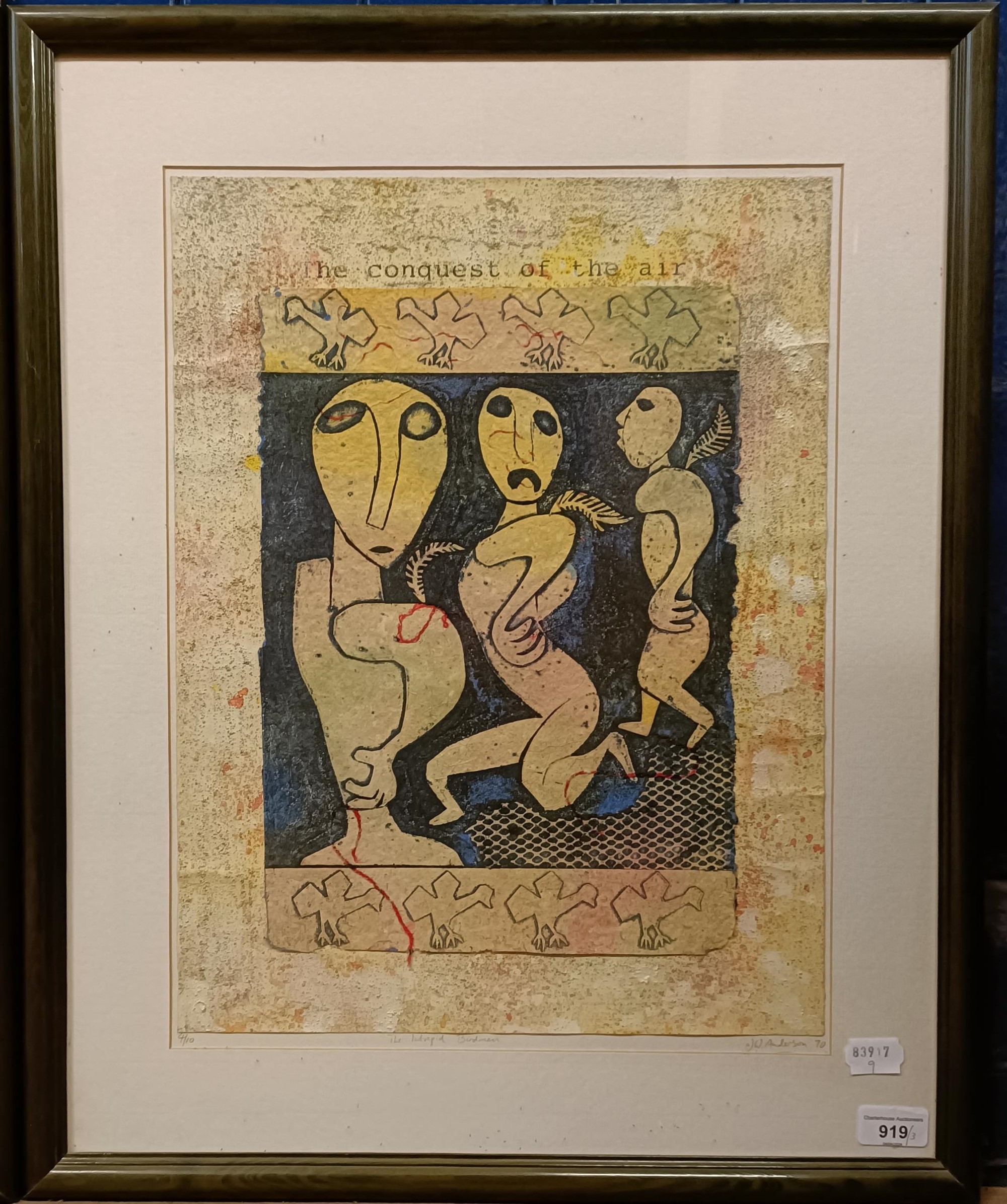 J W Anderson, The Three and A Half Graces, limited edition print, 3/10, signed in pencil, 53 x 23